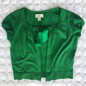 Loft Crop Cap Sleeve Cardigan